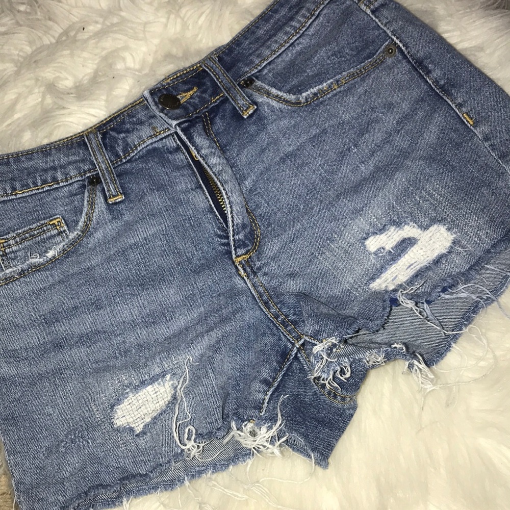 ripped jean shorts